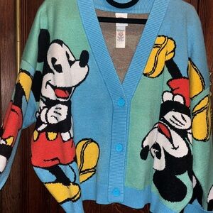 Disney Women's Blue Mickey Mouse Sweater